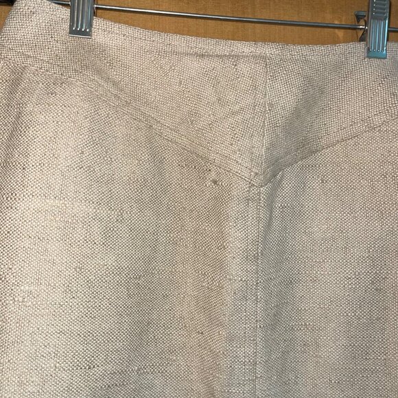 Bill Atkinson Vintage Womens Skirt Size 10 Beige A Line Midi Pockets Classic - Picture 7 of 12